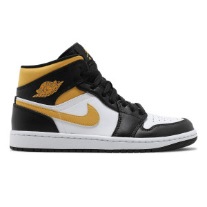 Jordan 1 Mid White Pollen Black