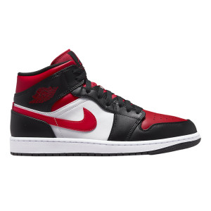 Jordan 1 Mid White Black Red