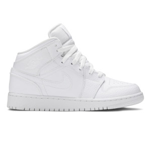 Jordan 1 Mid Triple White