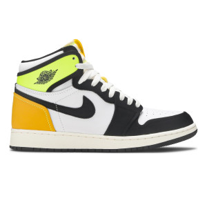 Jordan 1 Retro High White Black Volt University Gold